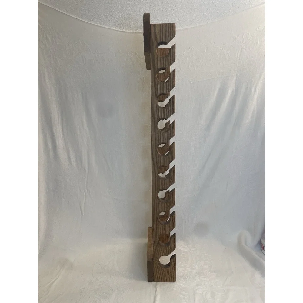 Wooden Wall Mount Baseball Cap Rack Storage Solid Wood Holds 20 Hats 34